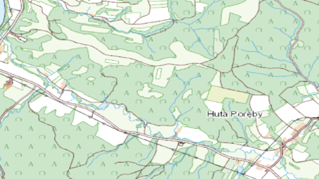 Mapa - Huta Poręby